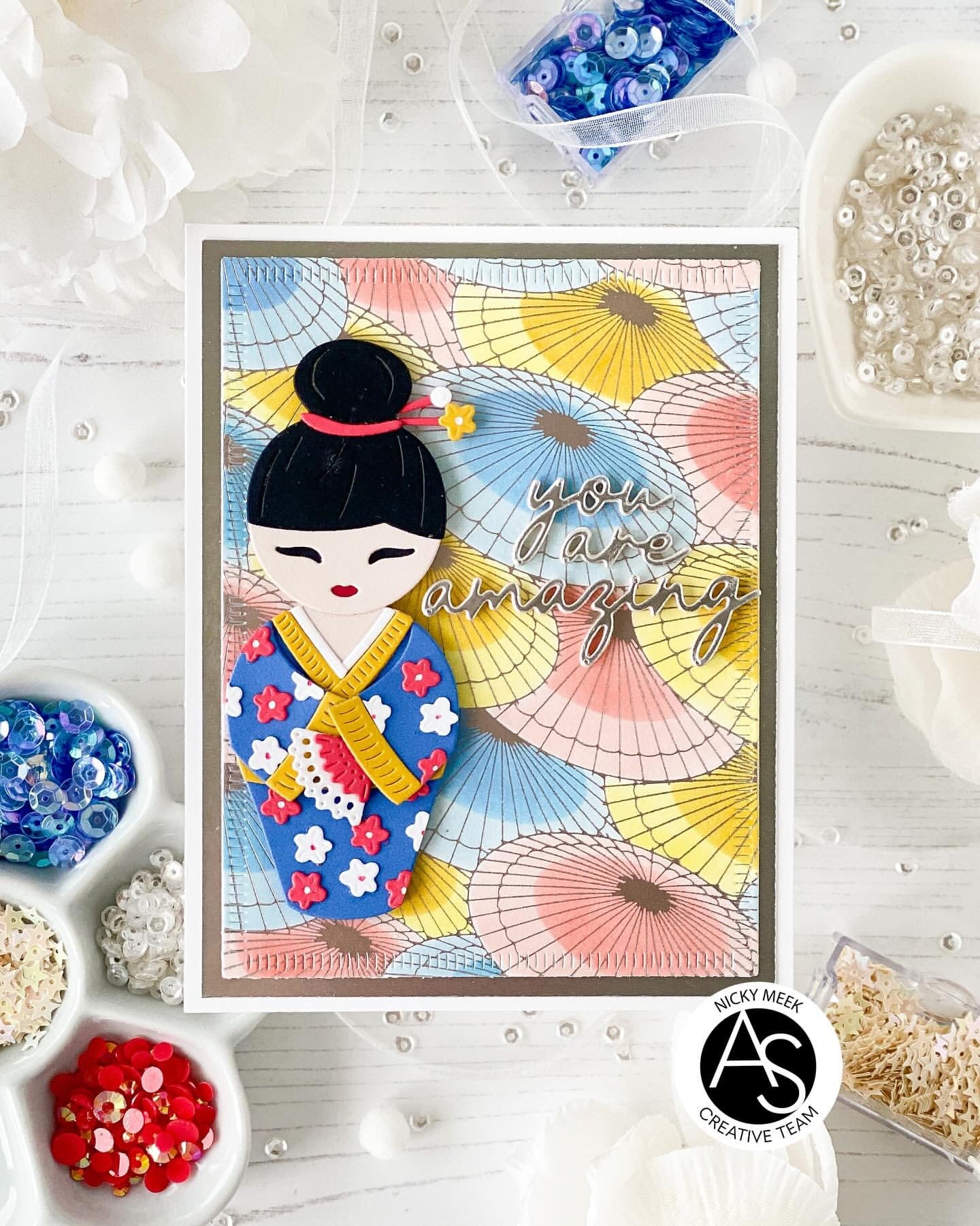 Kokeshi Dolls Etched Dies