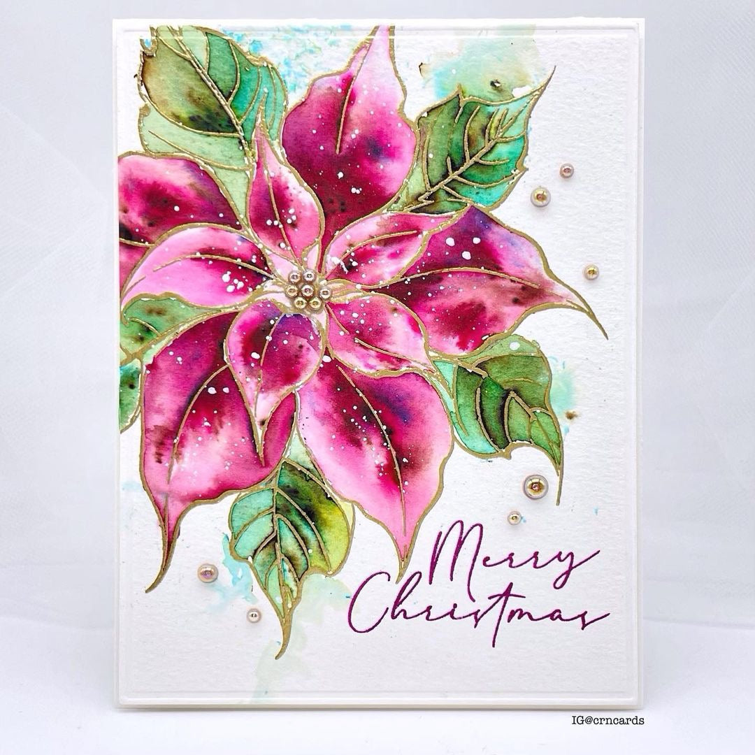 Festive Poinsettia Stamp Set