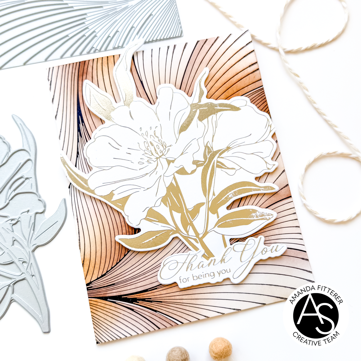 Abstract Floral Background Press Plate – Alex Syberia Designs, BetterPress System compatible, die-cutting, cardmaking supplies