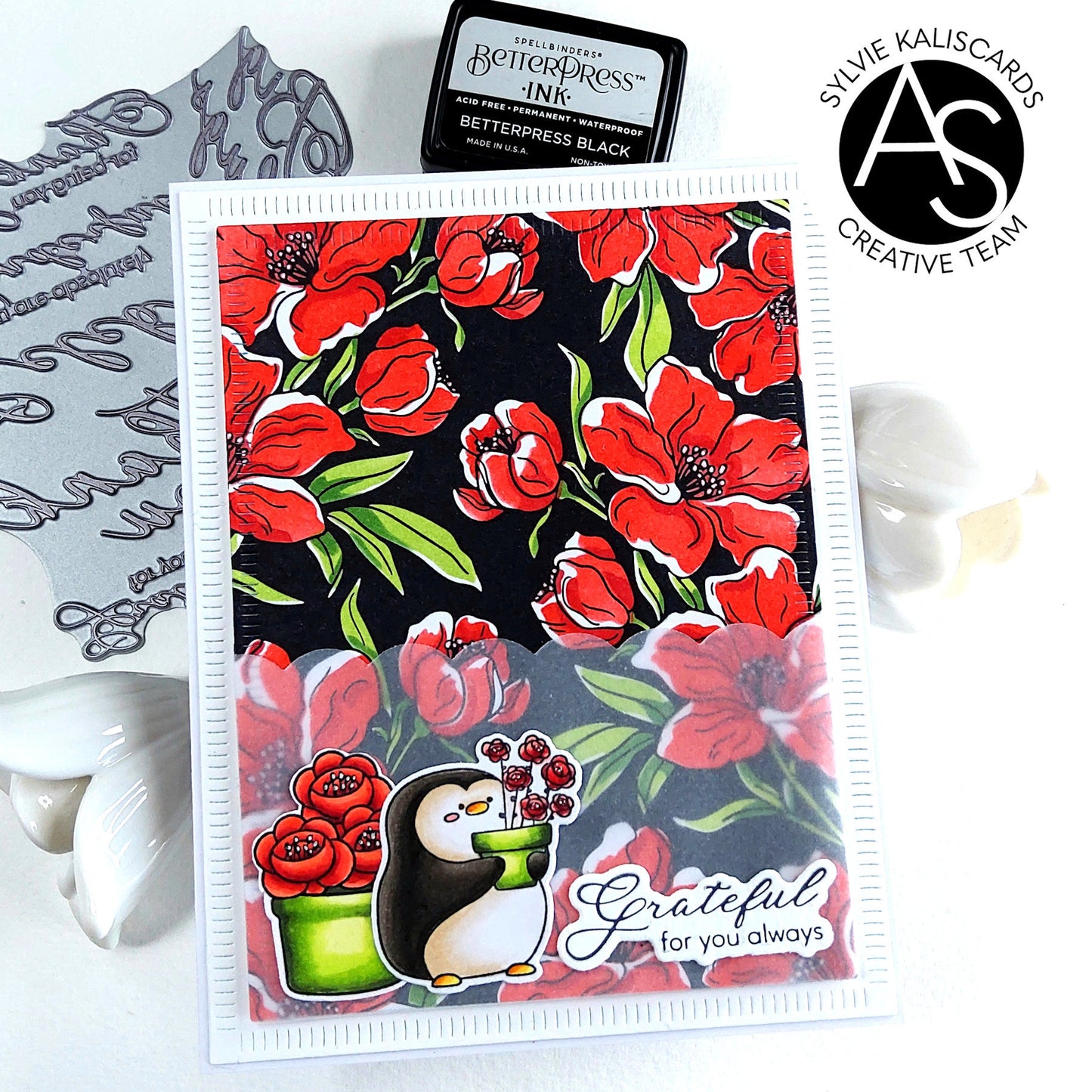 Charming Floral Background Stencil Set & Press Plate – Alex Syberia Designs, BetterPress System compatible, die-cutting, cardmaking supplies, sentiments cardmaking, scrapbooking ideas