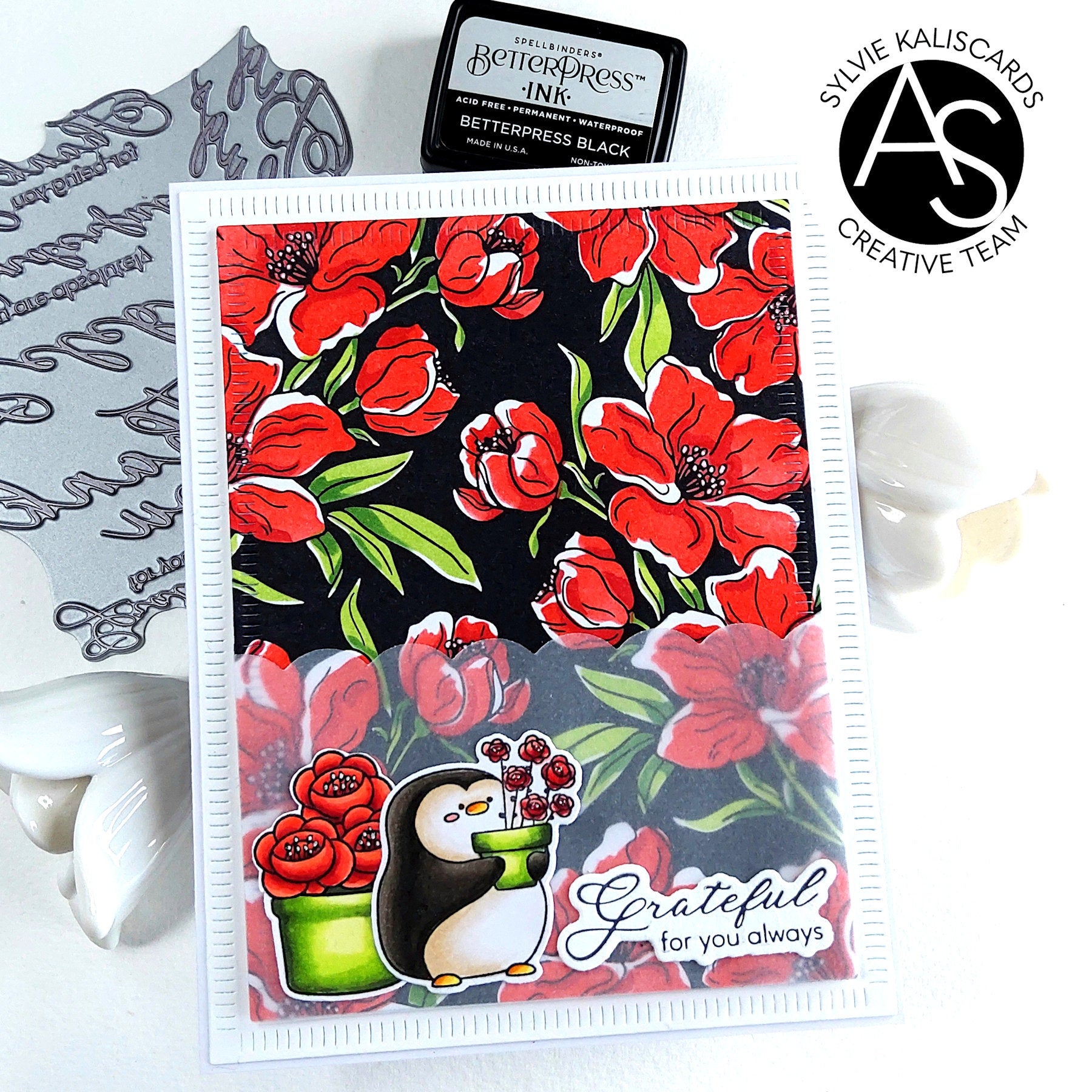 Charming Floral Background Stencil Set & Press Plate – Alex Syberia Designs, BetterPress System compatible, die-cutting, cardmaking supplies, sentiments cardmaking, scrapbooking ideas