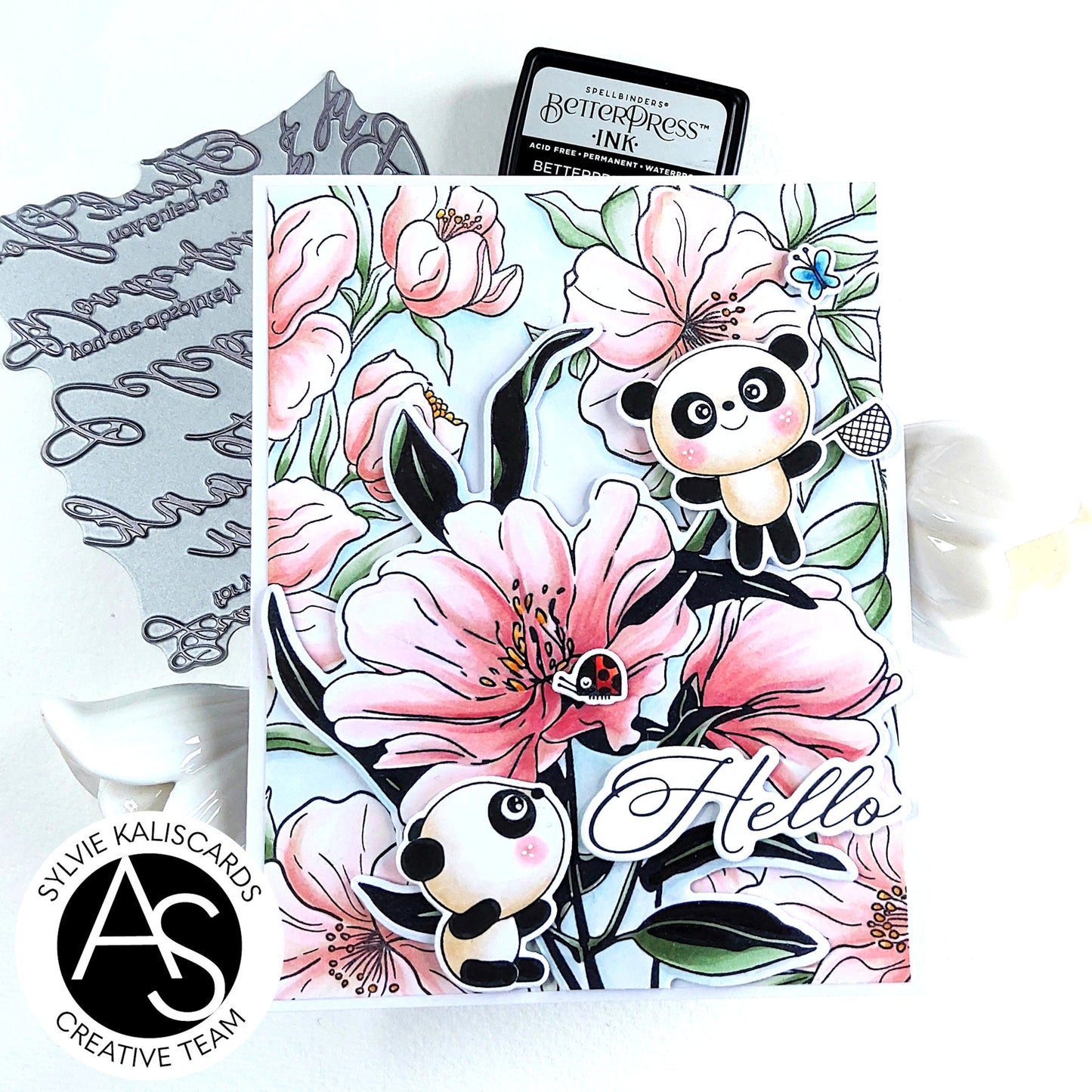 Charming Floral Background Stencil Set & Press Plate – Alex Syberia Designs, BetterPress System compatible, die-cutting, cardmaking supplies, sentiments cardmaking, scrapbooking ideas