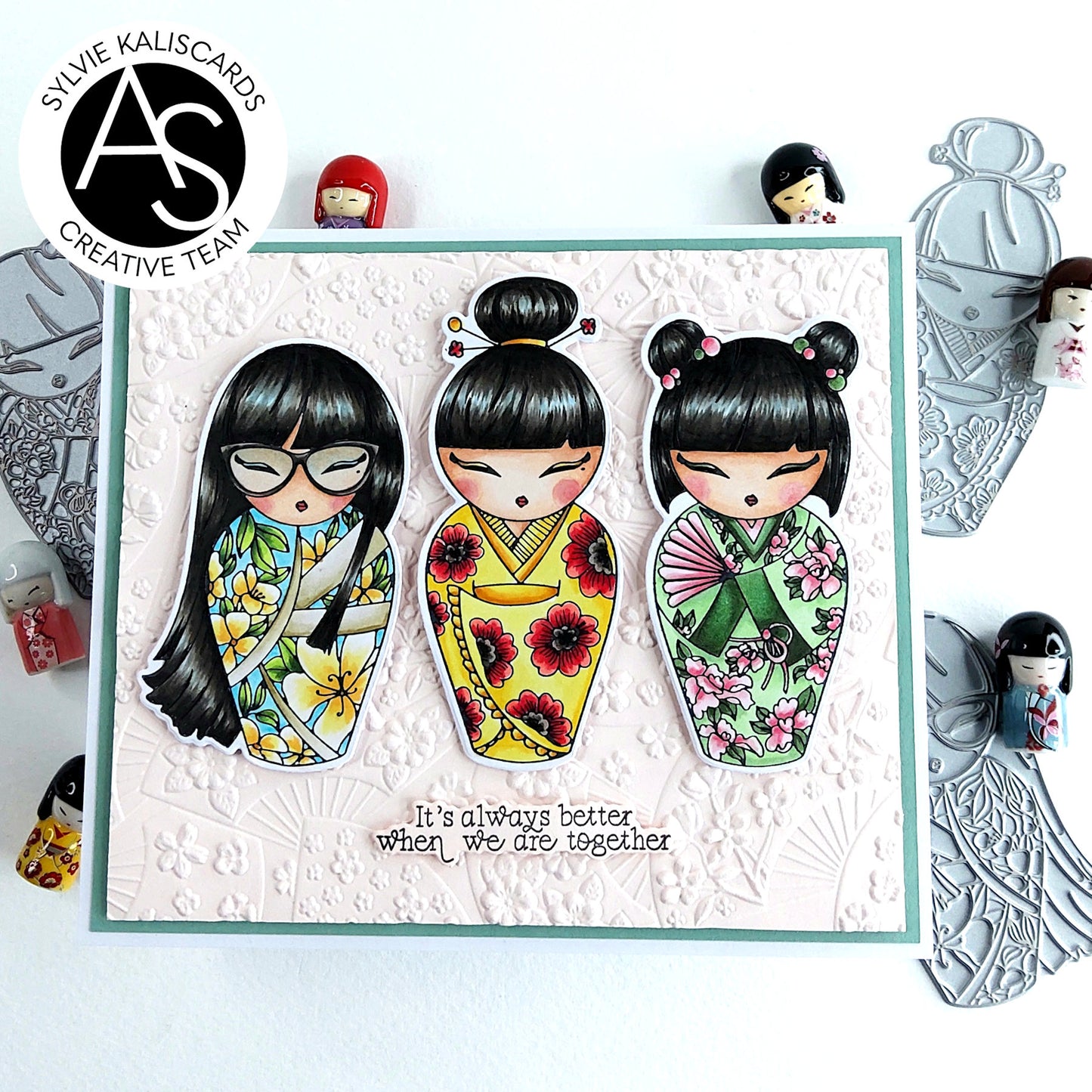 Kokeshi Dolls BetterPress Plate & Die Set