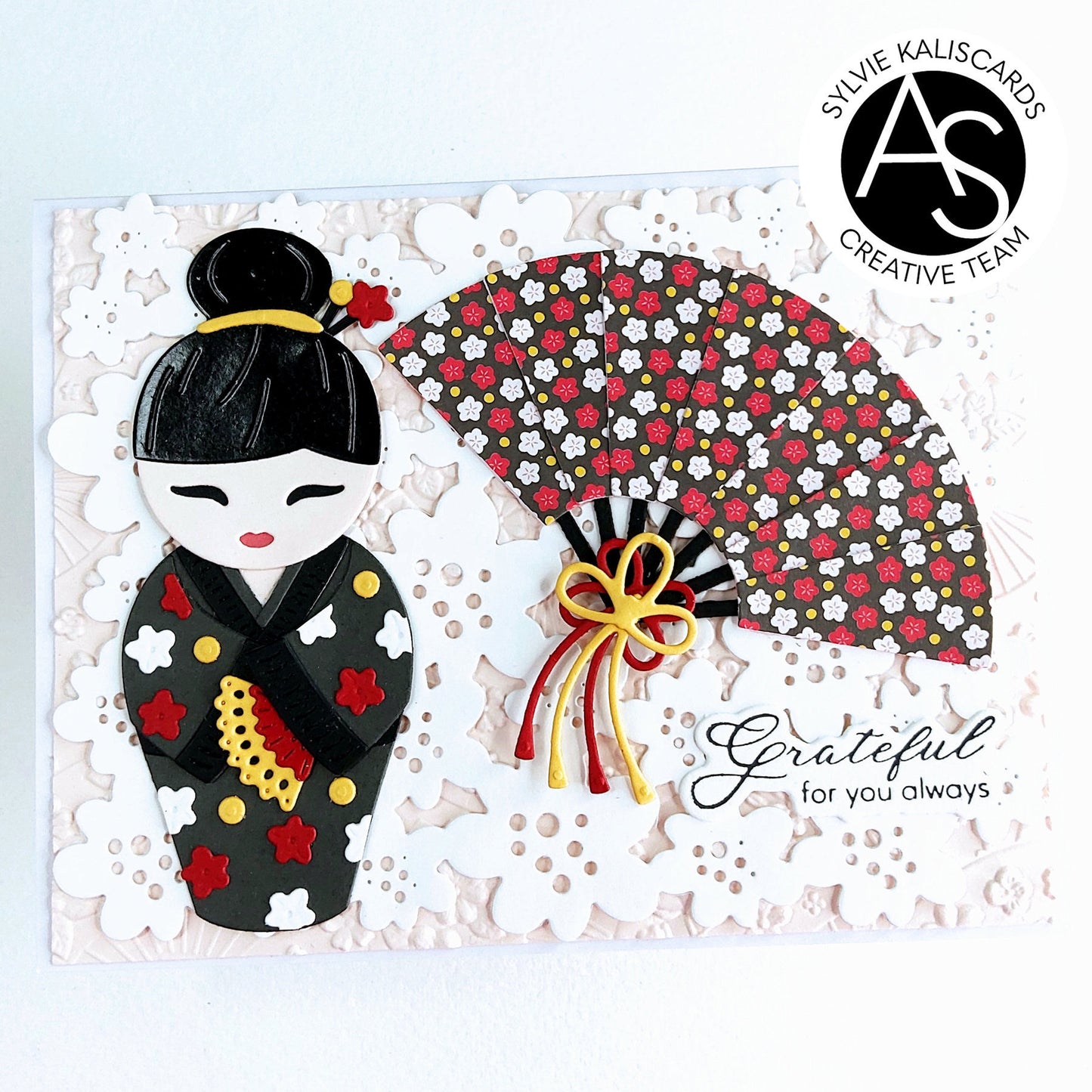 Floral Fans 3D Embossing Folder