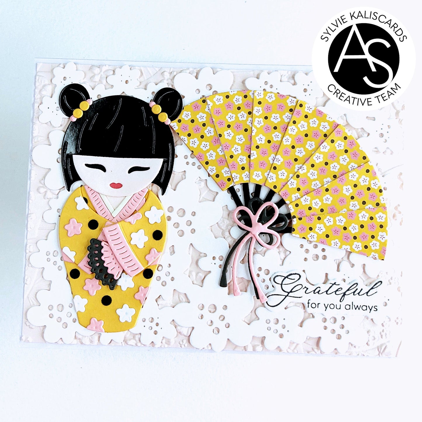 Floral Fans 3D Embossing Folder