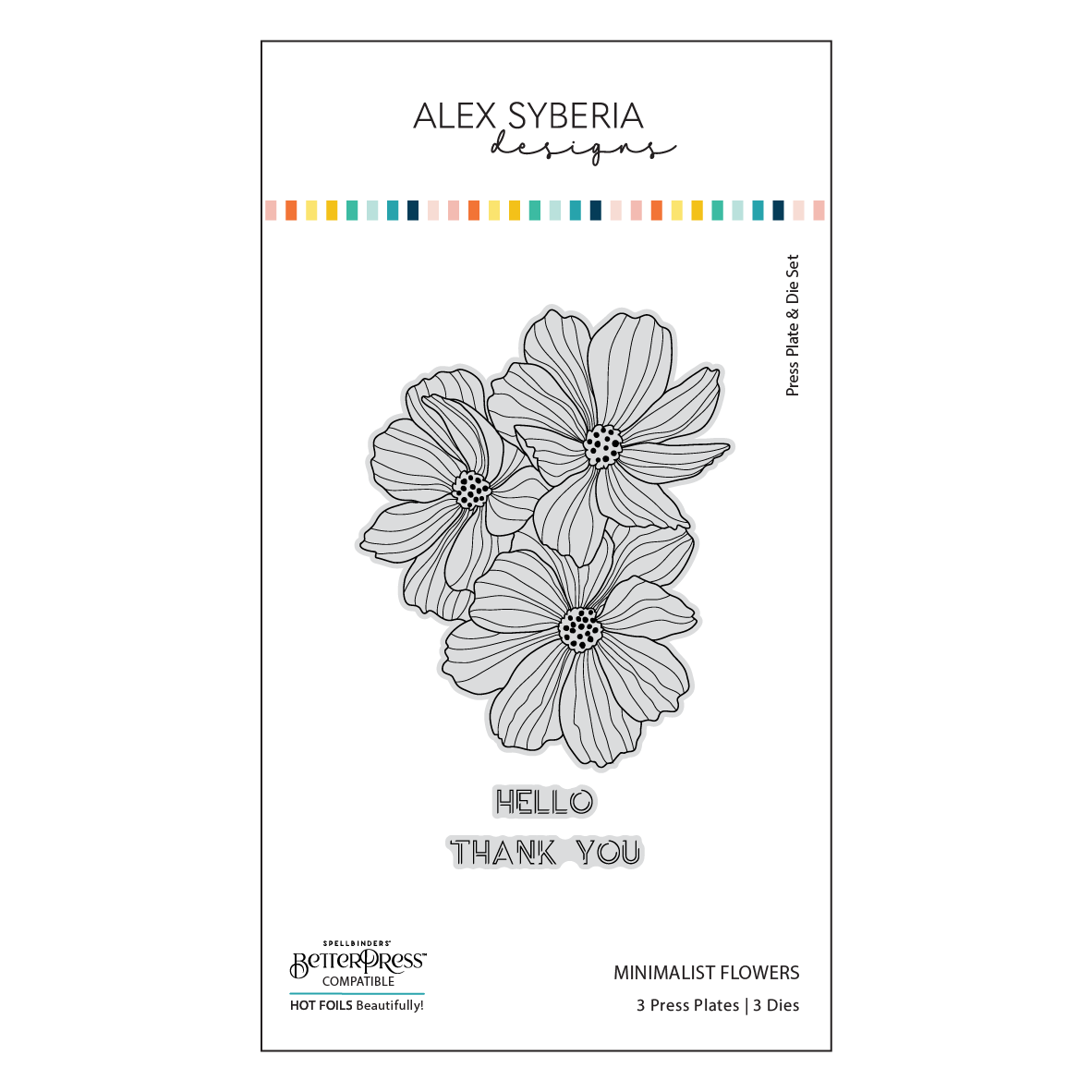 Minimalist Flowers Press Plate & Die Set – Alex Syberia Designs