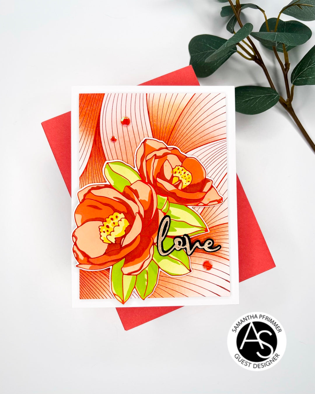 Abstract Floral Background Press Plate – Alex Syberia Designs, BetterPress System compatible, die-cutting, cardmaking supplies