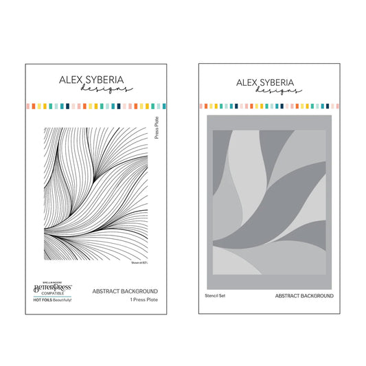 Abstract Background Press Plate & Stencil Bundle