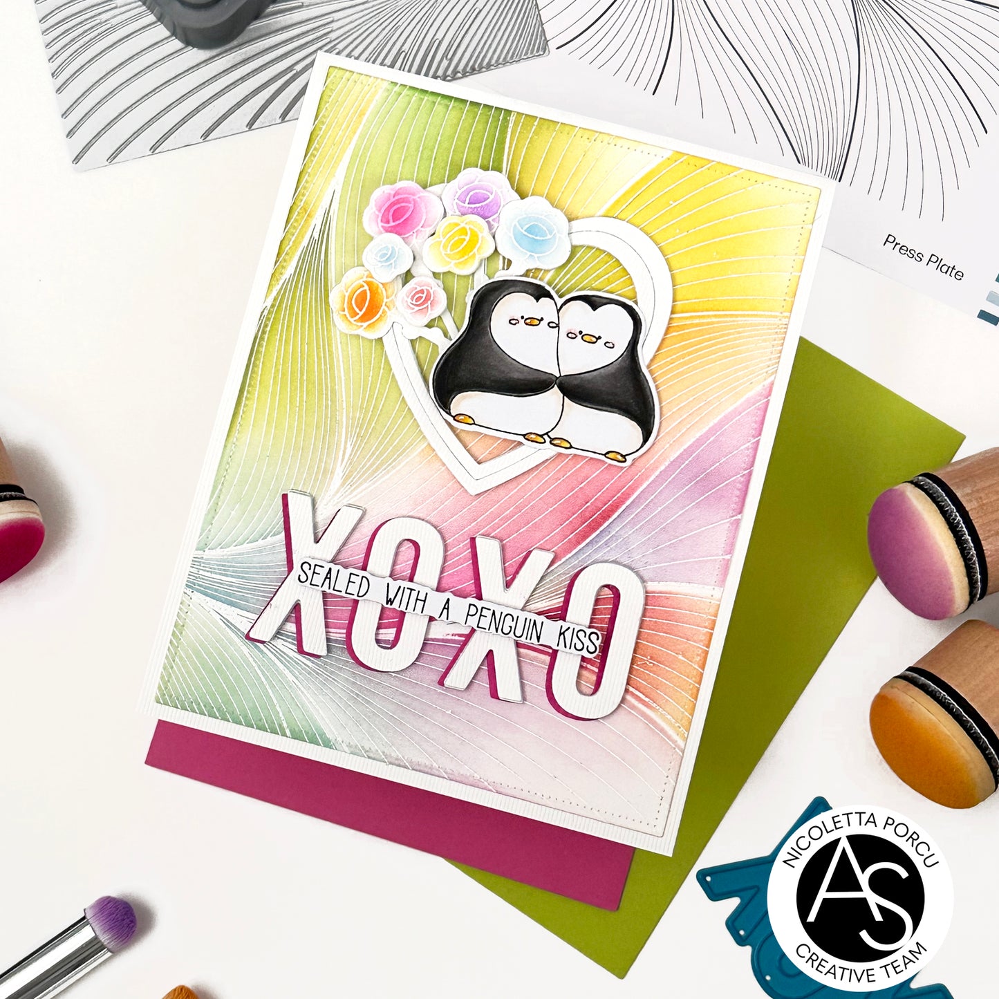 Abstract Background Stencil Set
