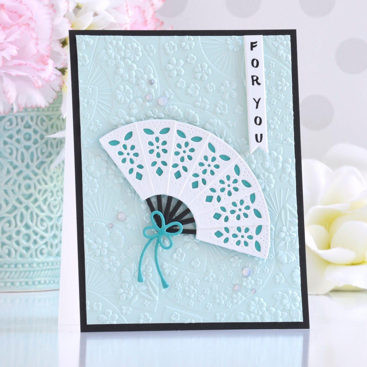 Floral Fans 3D Embossing Folder