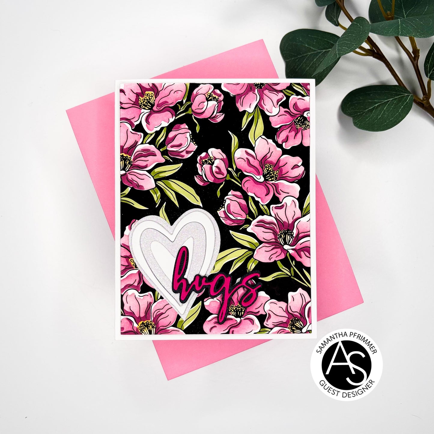 Charming Floral Background Stencil Set & Press Plate – Alex Syberia Designs, BetterPress System compatible, die-cutting, cardmaking supplies, sentiments cardmaking, scrapbooking ideas