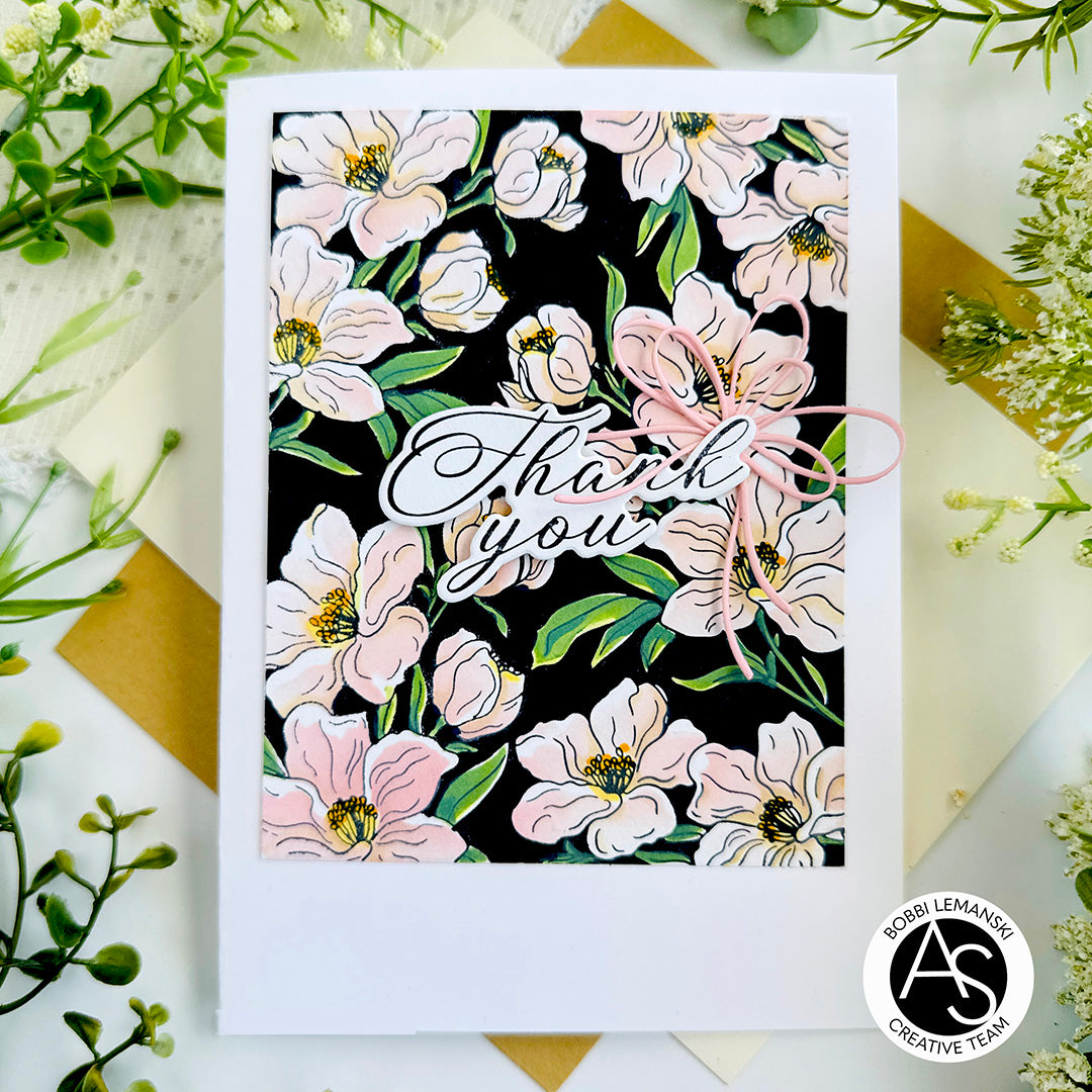 Charming Floral Background Press Plate