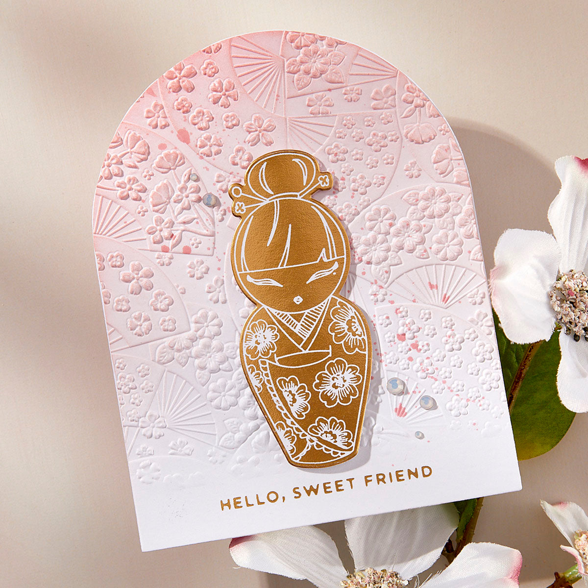 Floral Fans 3D Embossing Folder