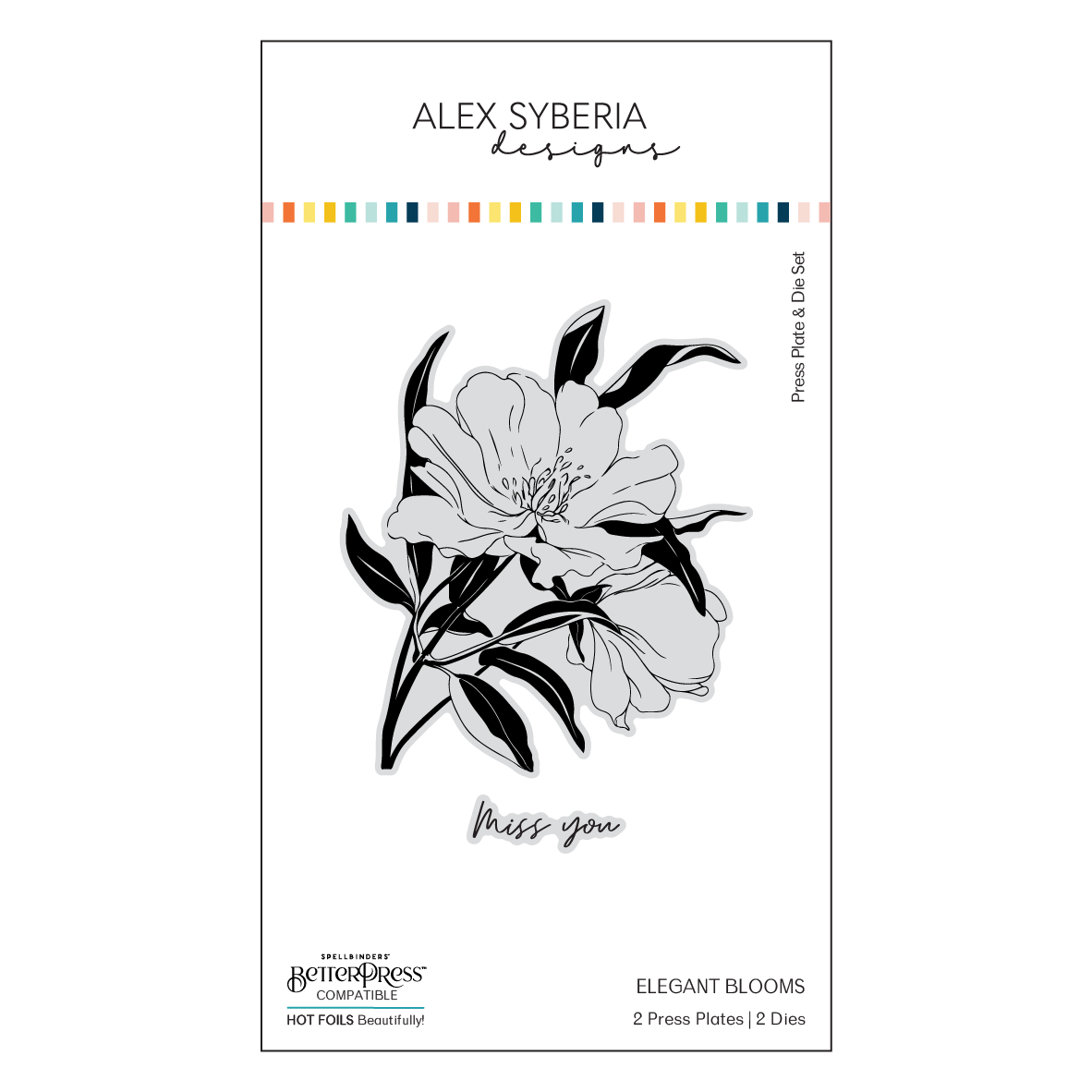Elegant Blooms Press Plate & Die Set