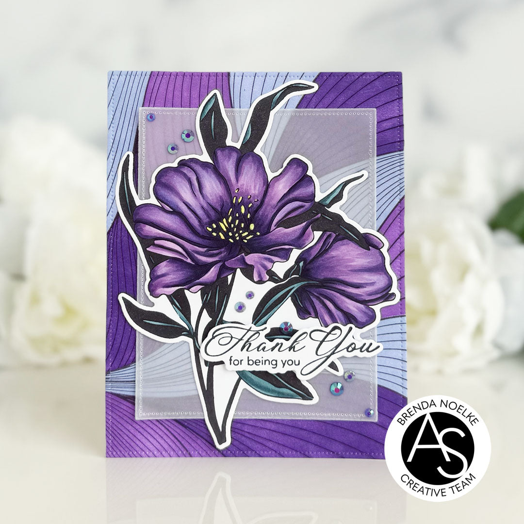 Abstract Floral Background Press Plate – Alex Syberia Designs, BetterPress System compatible, die-cutting, cardmaking supplies