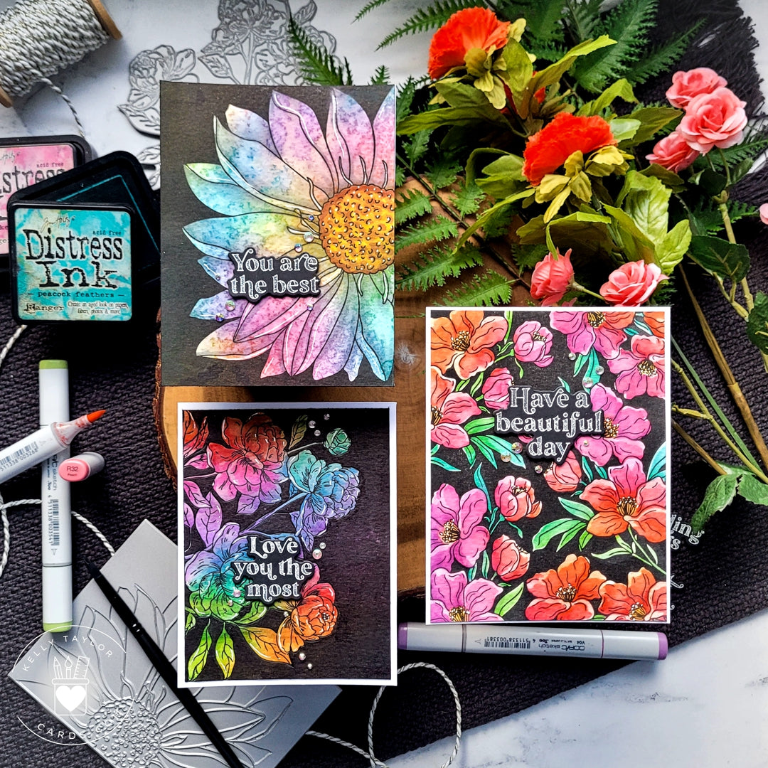 Charming Floral Background Press Plate