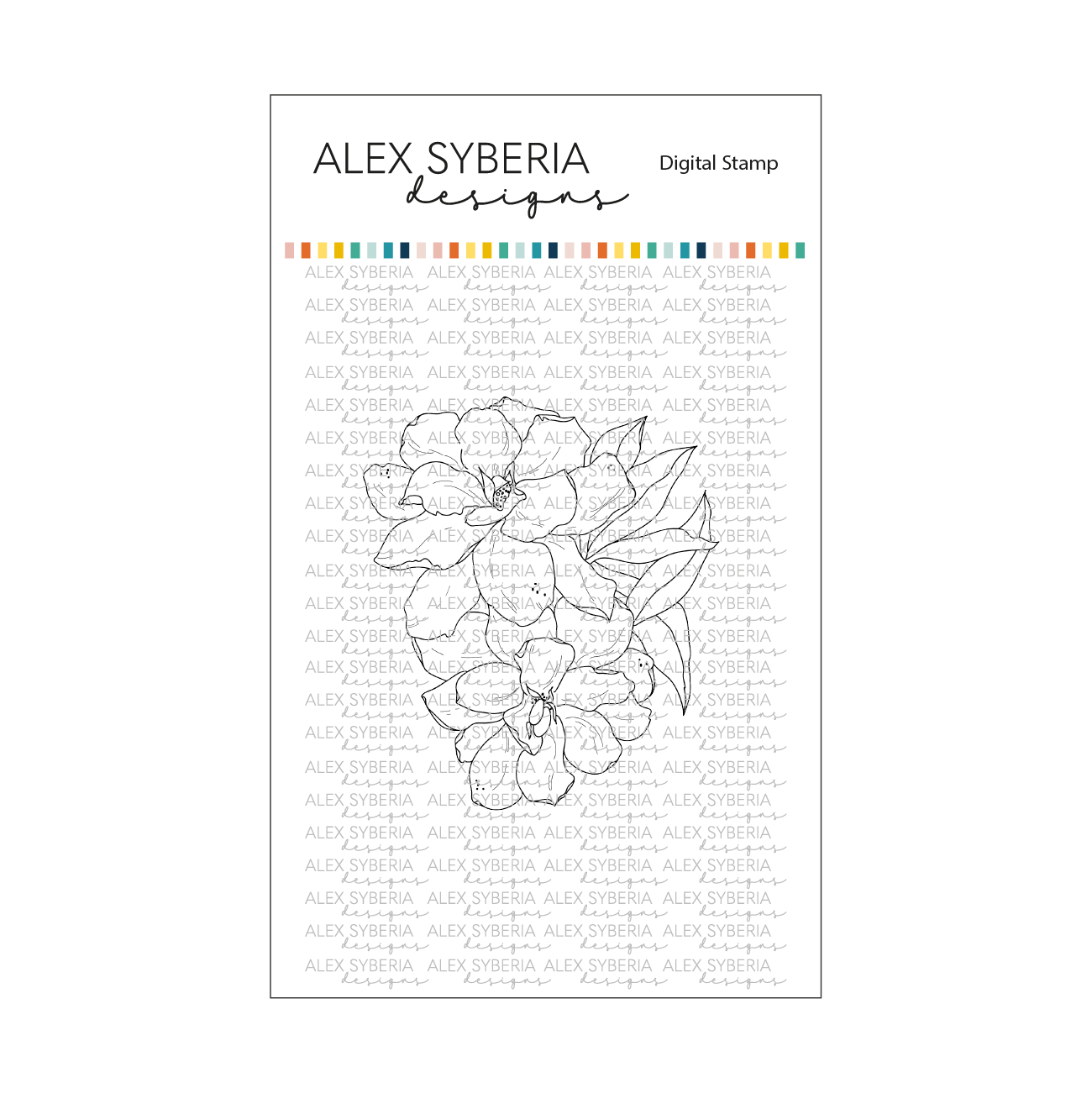 Precious Flowers Digital Stamp