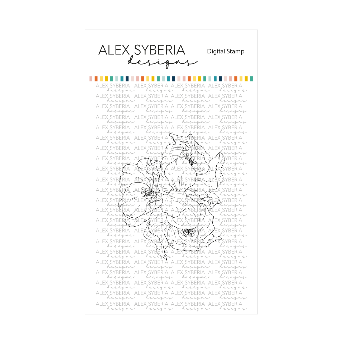 Spring Tulips Digital Stamp