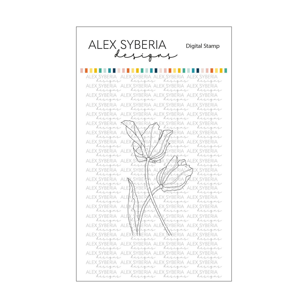 Tulips Digital Stamp