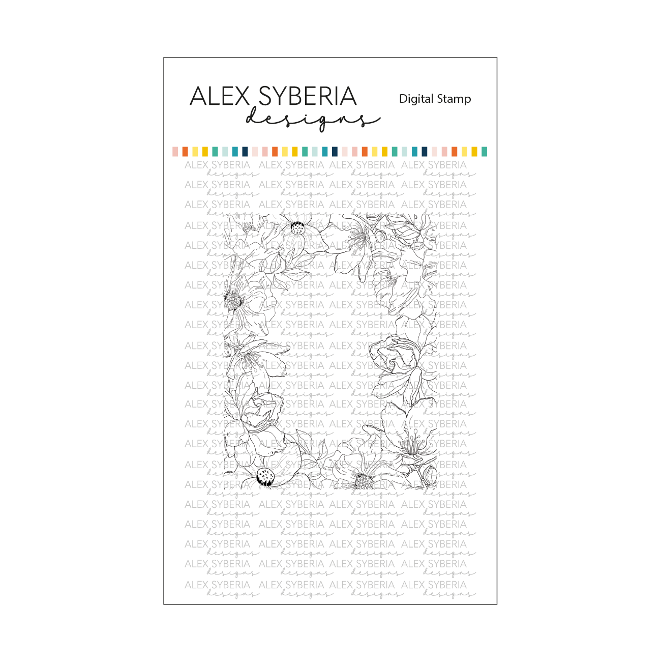 Winter Garden Digital Stamp