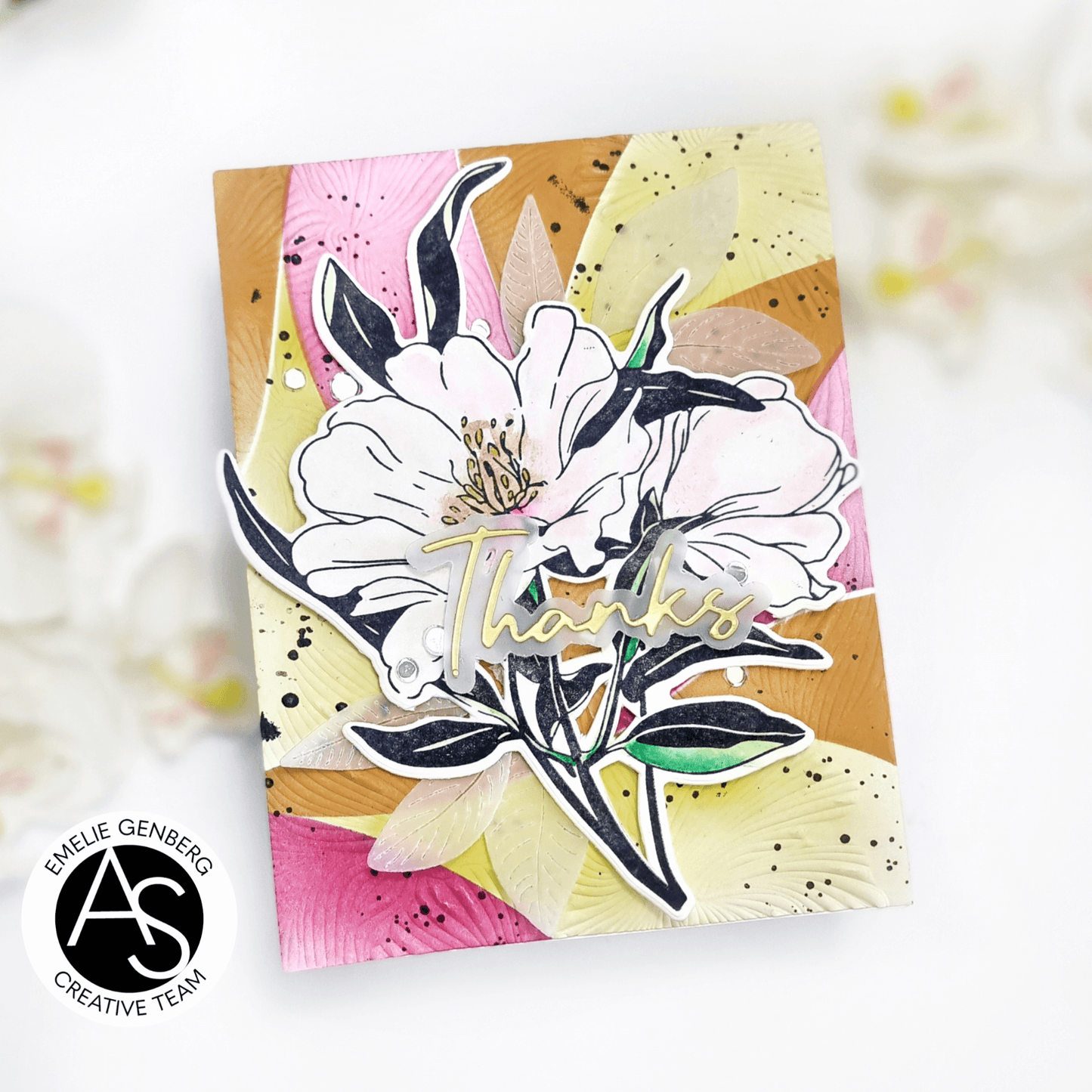 Abstract Floral Background Press Plate – Alex Syberia Designs, BetterPress System compatible, die-cutting, cardmaking supplies