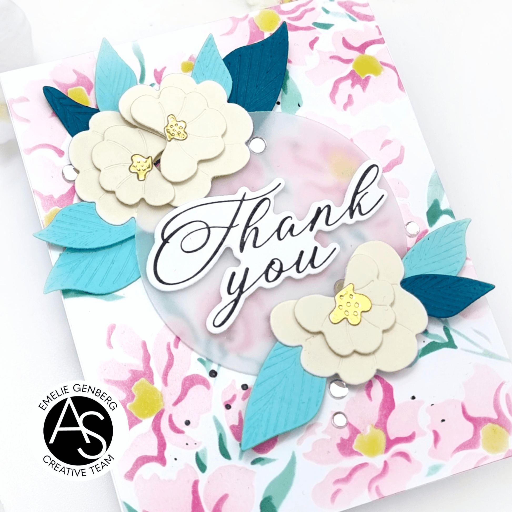 Charming Floral Background Stencil Set & Press Plate – Alex Syberia Designs, BetterPress System compatible, die-cutting, cardmaking supplies, sentiments cardmaking, scrapbooking ideas