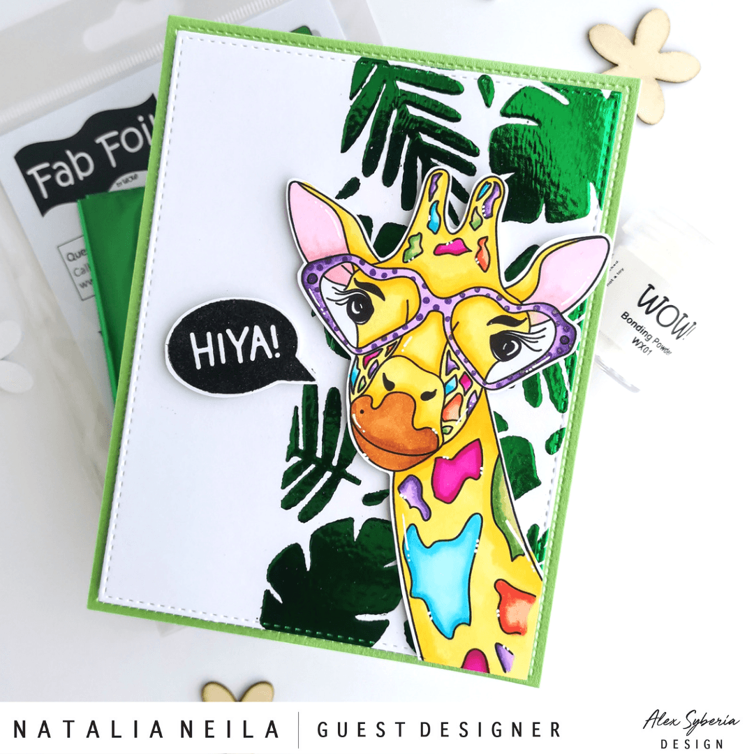 Love U Giraffe Digital Stamp - Alex Syberia Designs