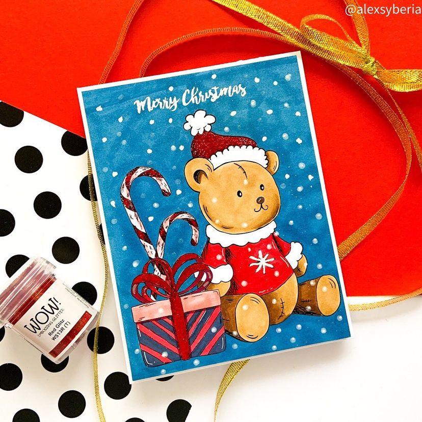 Christmas Vintage Bear Bundle Digital Stamp - alexsyberiadesigns
