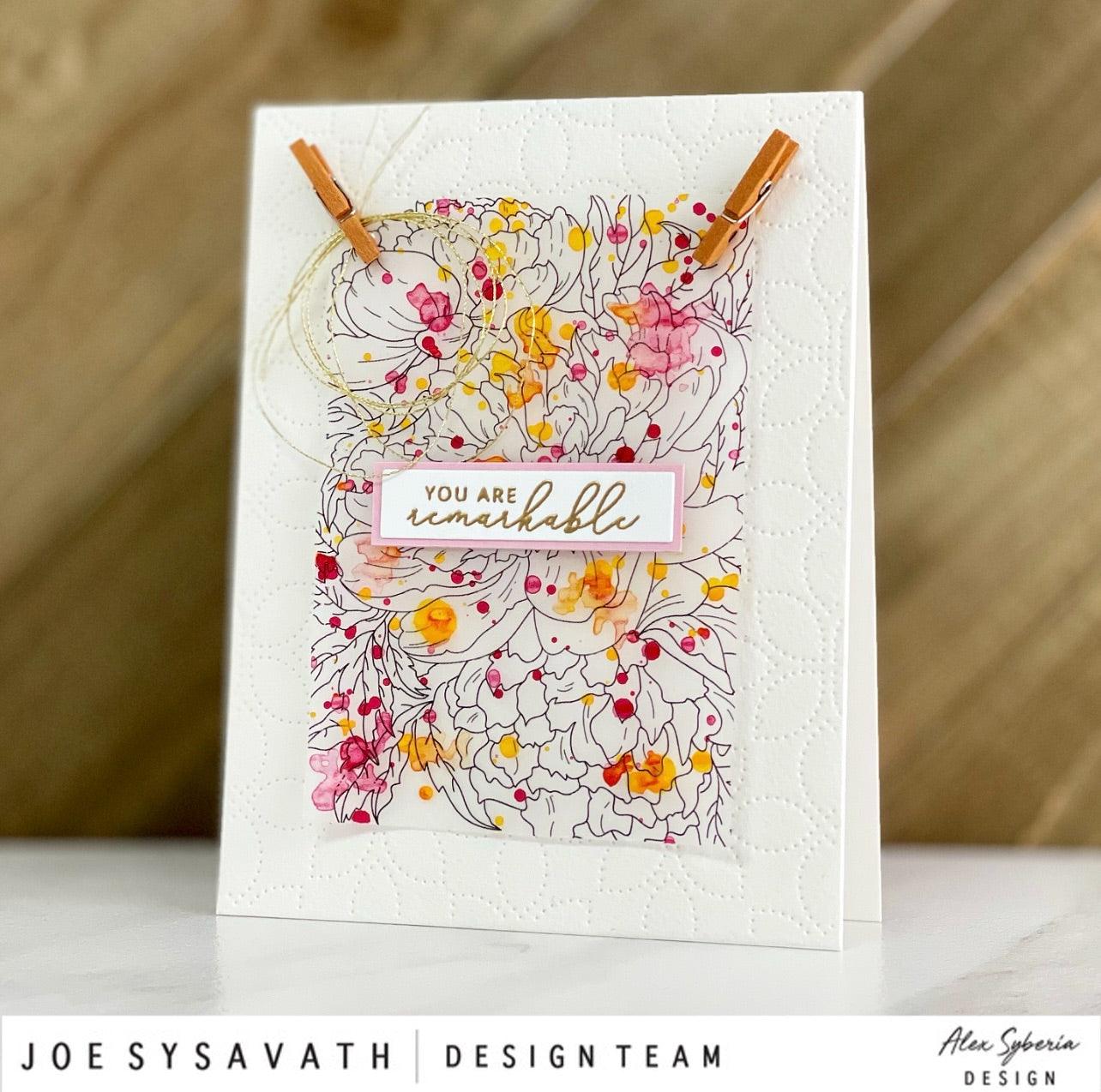 Peony Digital Stamp - Alex Syberia Designs