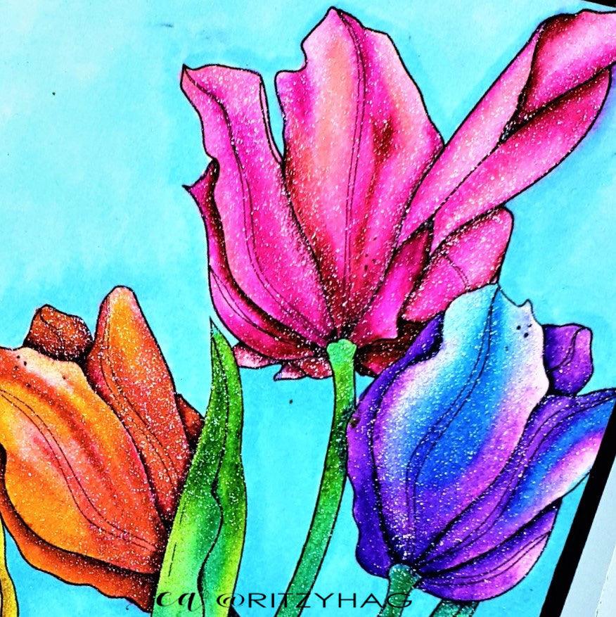 Tulips Digital Stamp Bundle - Alex Syberia Designs