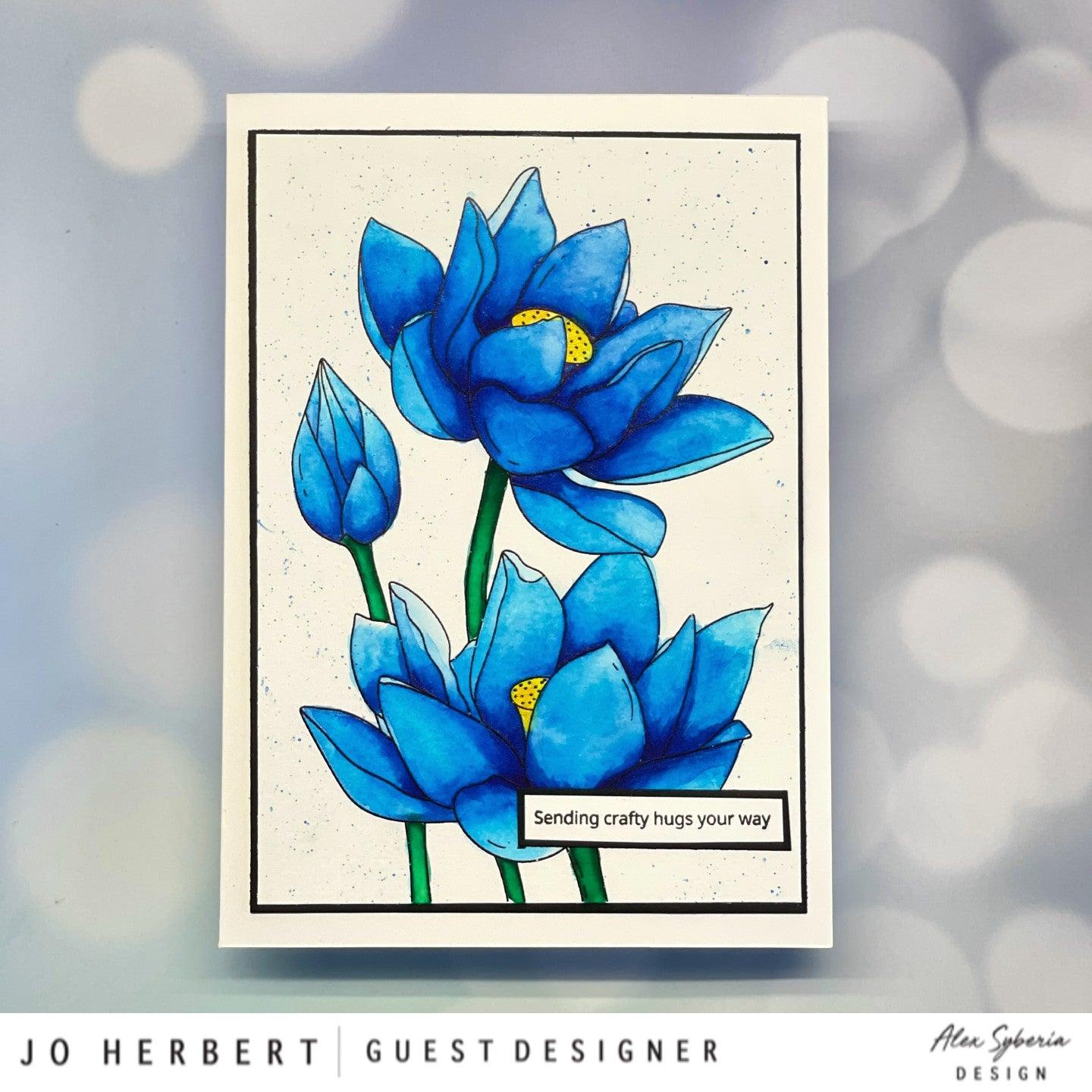 Lotus Digital Stamp - Alex Syberia Designs