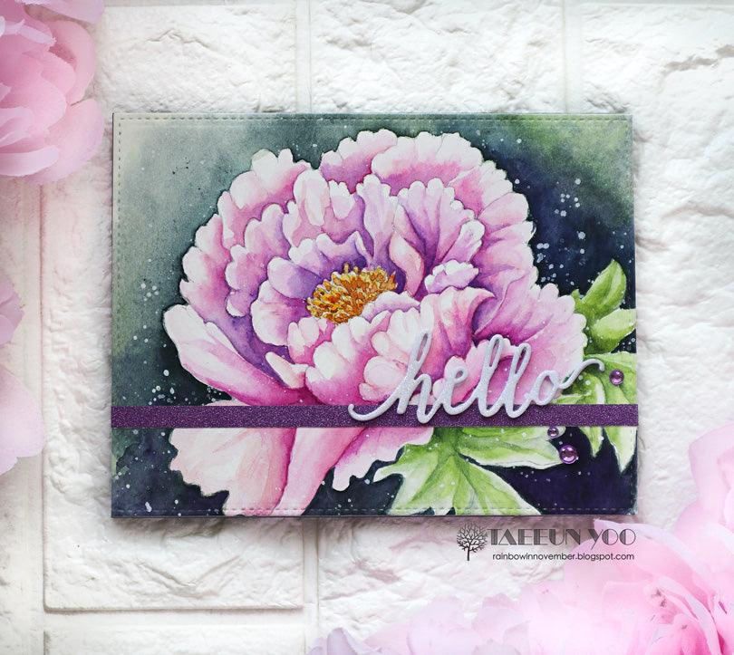 Chinese Peony Digital Stamp - alexsyberiadesigns
