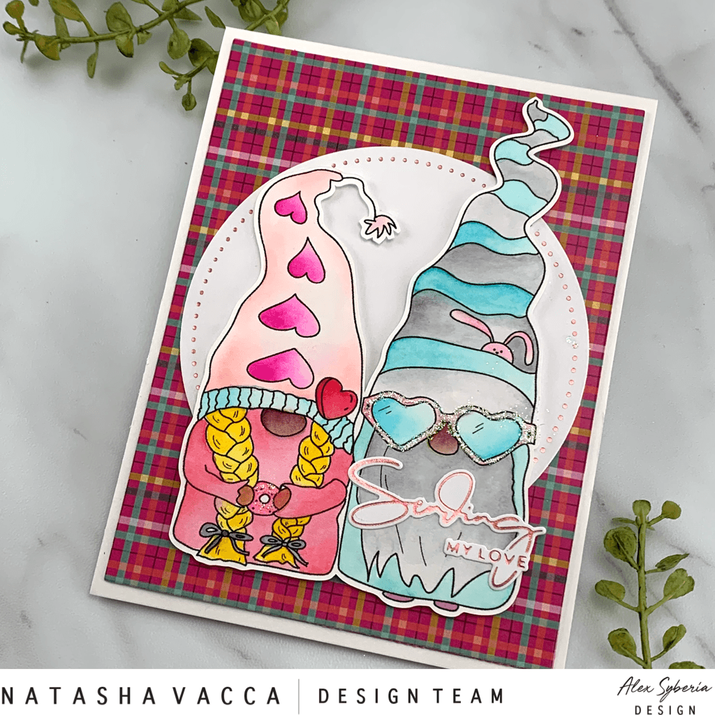 Be My Valentine Gnomes Digital Stamp - alexsyberiadesigns