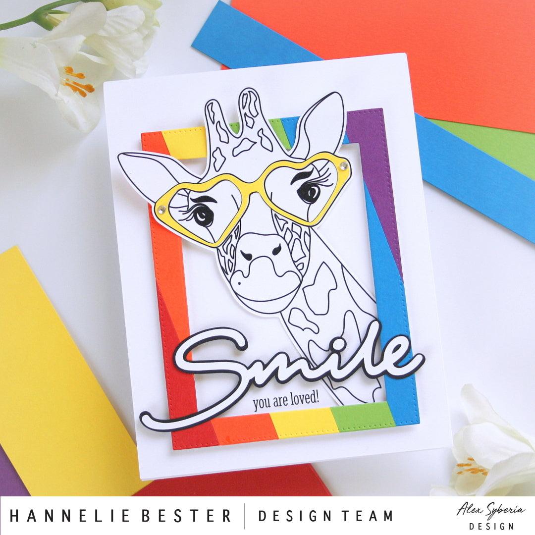 Love U Giraffe Digital Stamp - Alex Syberia Designs