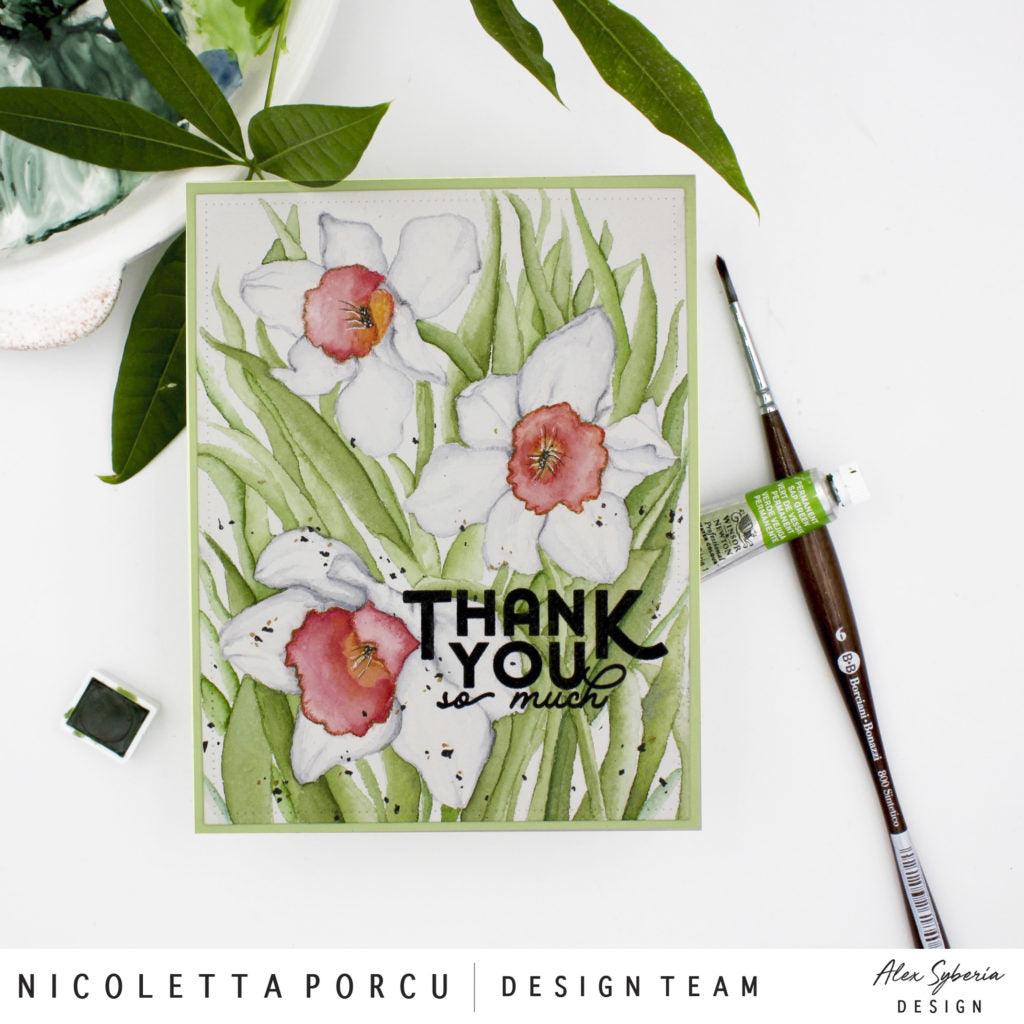 Daffodils Digital Stamp - alexsyberiadesigns