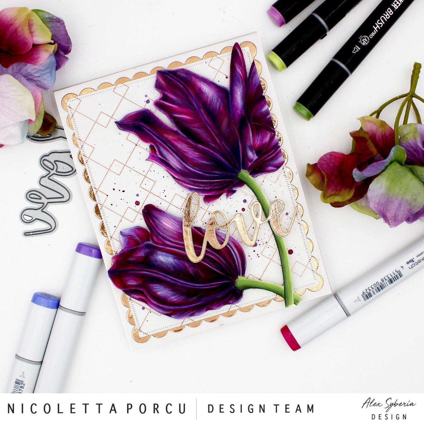 Tulip Close-up Digital Stamp - Alex Syberia Designs