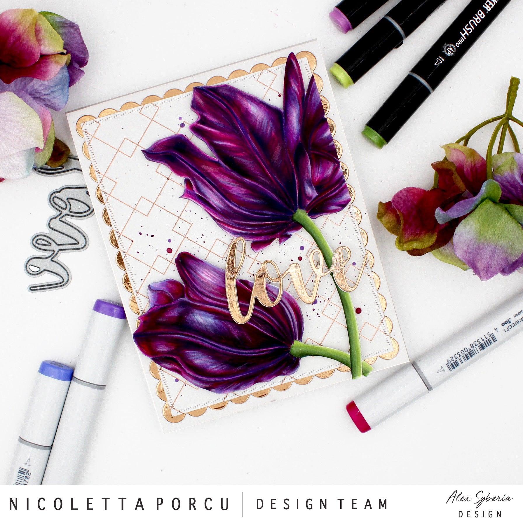 Tulip Close-up Digital Stamp - Alex Syberia Designs