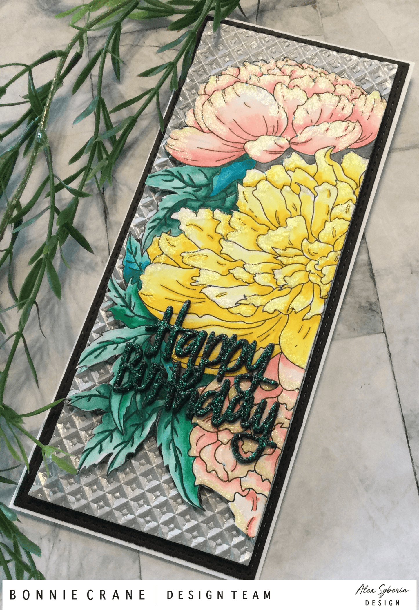 Peony Digital Stamp - Alex Syberia Designs