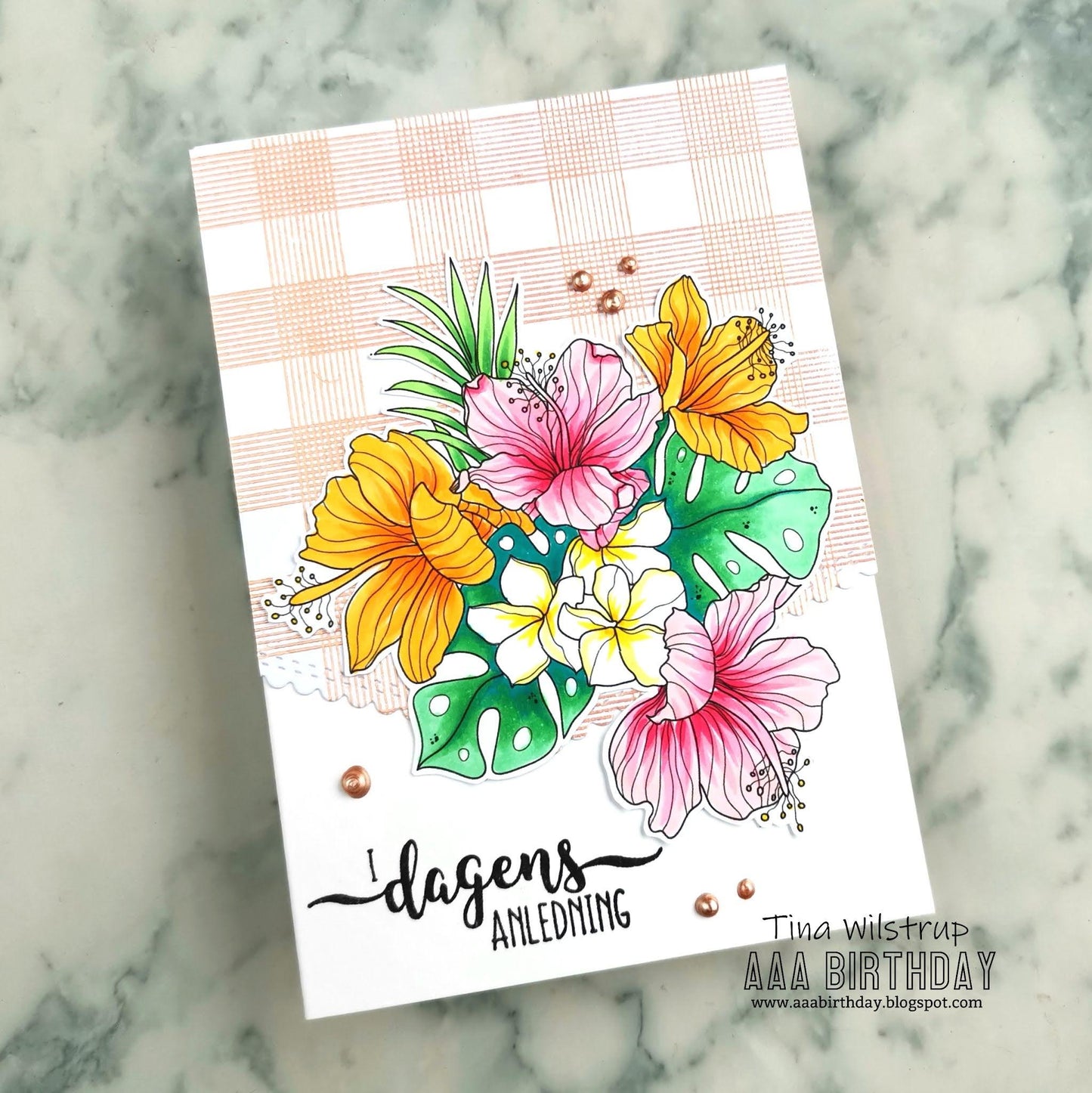 Tropical Bouquet Digital Stamp - Alex Syberia Designs