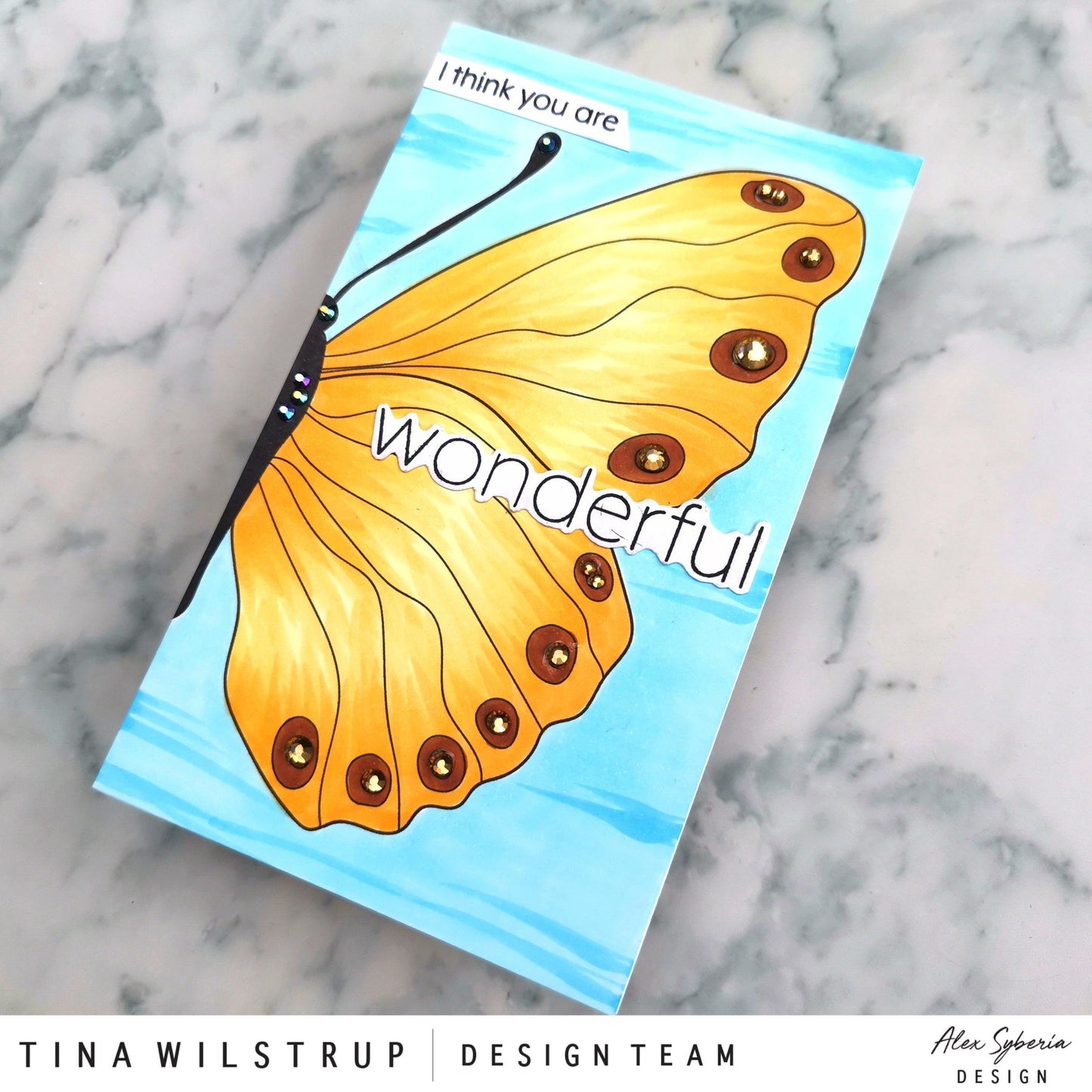 Pretty Butterfly Digital Stamp - Alex Syberia Designs