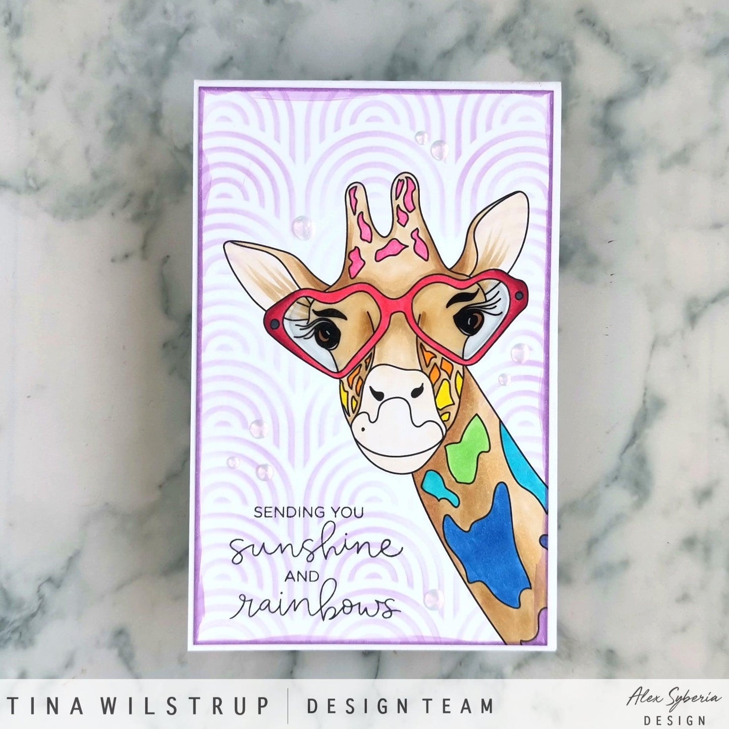 Love U Giraffe Digital Stamp - Alex Syberia Designs
