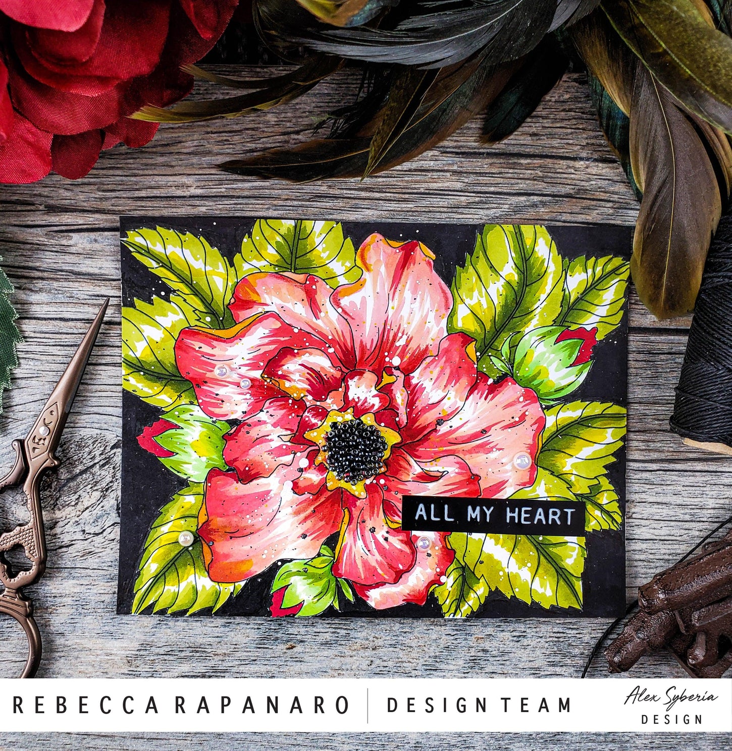 Enna's Ruffles Hibiscus Digital Stamp - Alex Syberia Designs