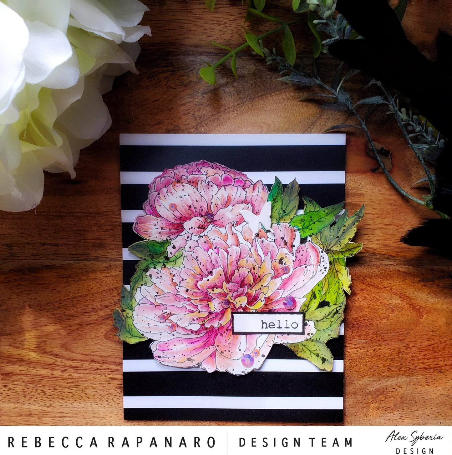 Peony Digital Stamp - Alex Syberia Designs