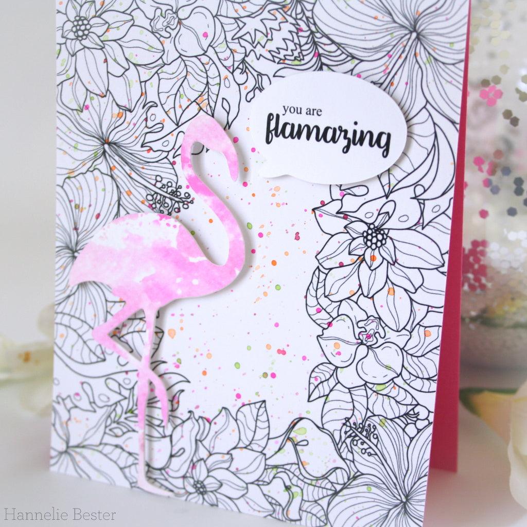 Tropical Frame Card Panel Digital Stamp - Alex Syberia Designs