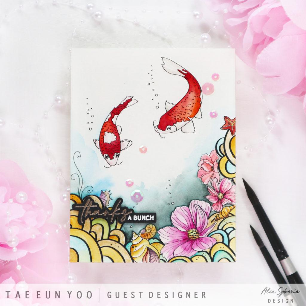 Underwater World A2 Card Panel Digital Stamp - Alex Syberia Designs