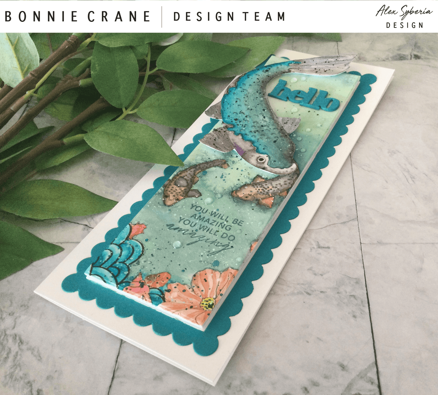 Underwater World A2 Card Panel Digital Stamp - Alex Syberia Designs