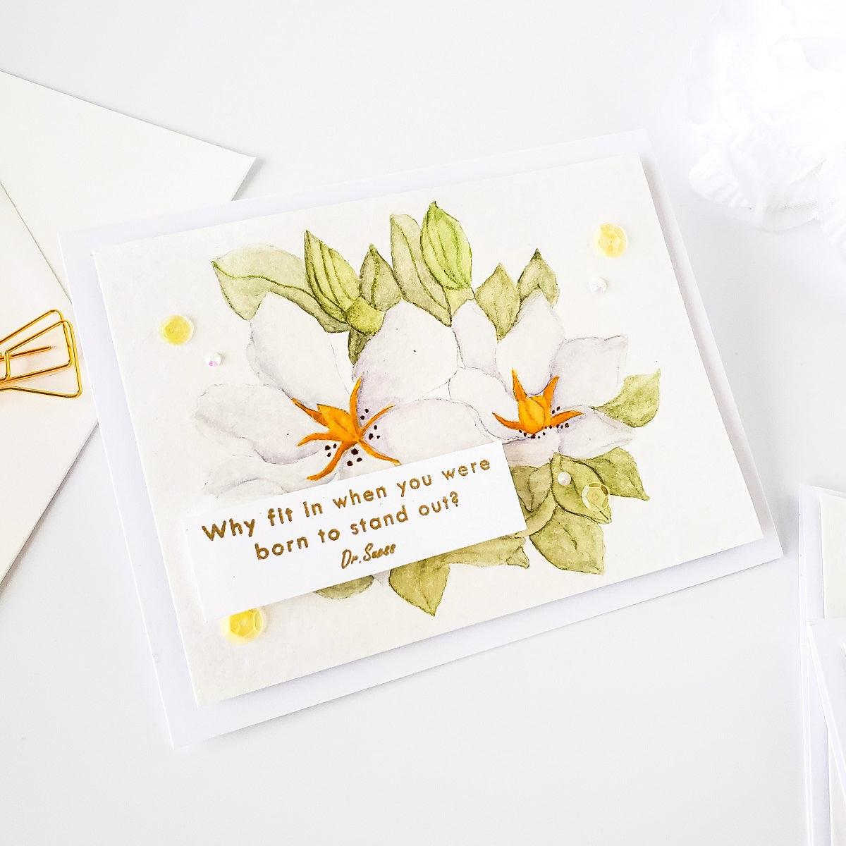 White Gardenia Digital Stamp - Alex Syberia Designs