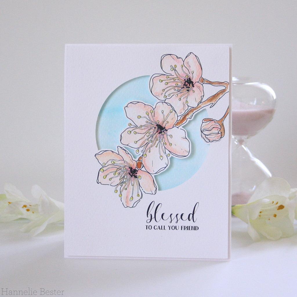 Almond Blossoms Digital Stamp - alexsyberiadesigns