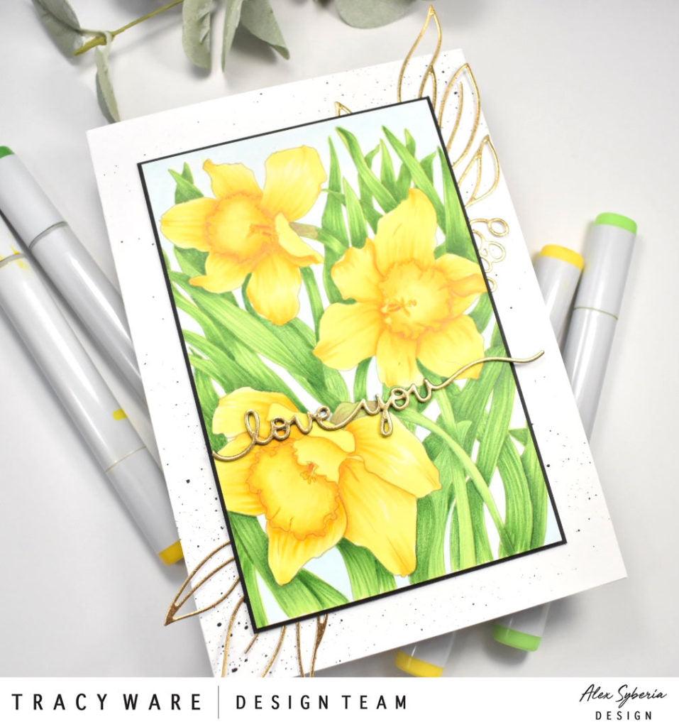 Daffodils Digital Stamp - alexsyberiadesigns
