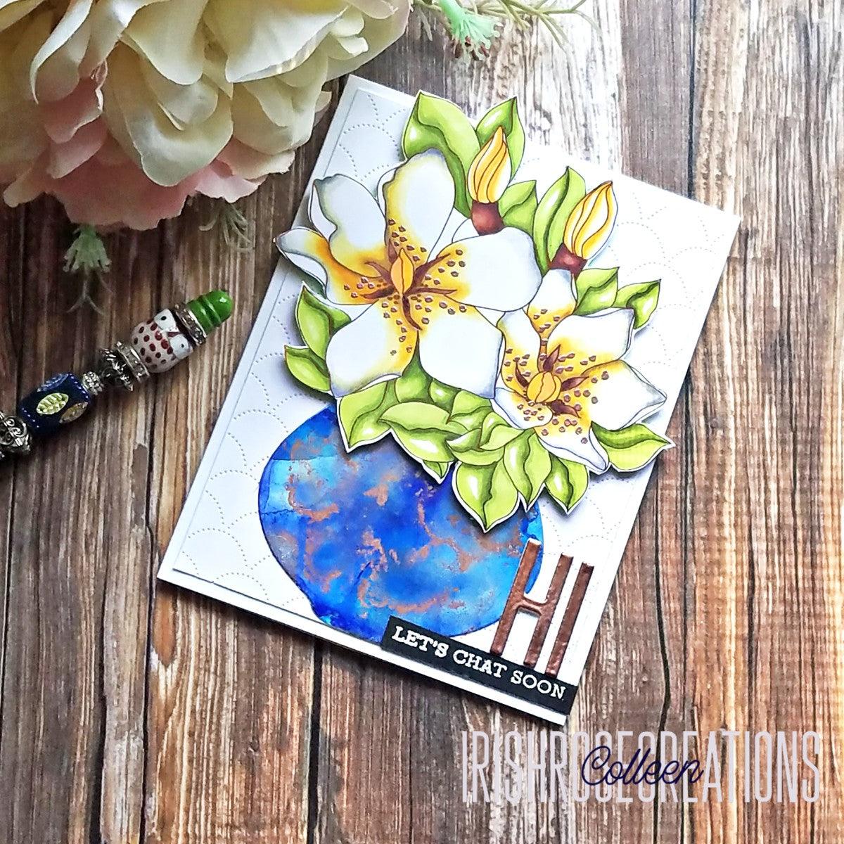 White Gardenia Digital Stamp - Alex Syberia Designs
